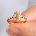 0.60 Karat Oval Morganit Taşlı Pırlanta Anturaj Yüzük - RNF0001 | Renkli Taşlı Yüzükler | Ronaff Pırlanta | Tektaş Yüzük, Pırlanta Yüzük, Kolye, Küpe