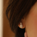 0.40 Karat Oval Kesim & 0.20 Karat Yuvarlak Kesim Pırlanta Küpe - RNF0679 | Pırlanta Küpe | Ronaff Pırlanta | Tektaş Yüzük, Pırlanta Yüzük, Kolye, Küpe