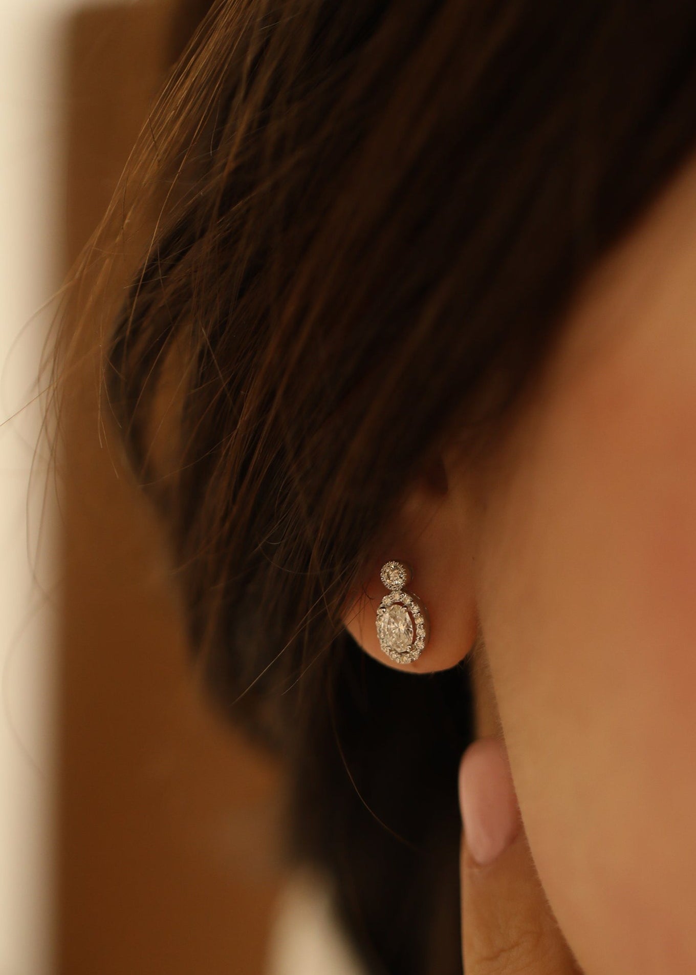 0.40 Karat Oval Kesim & 0.20 Karat Yuvarlak Kesim Pırlanta Küpe - RNF0679 | Pırlanta Küpe | Ronaff Pırlanta | Tektaş Yüzük, Pırlanta Yüzük, Kolye, Küpe