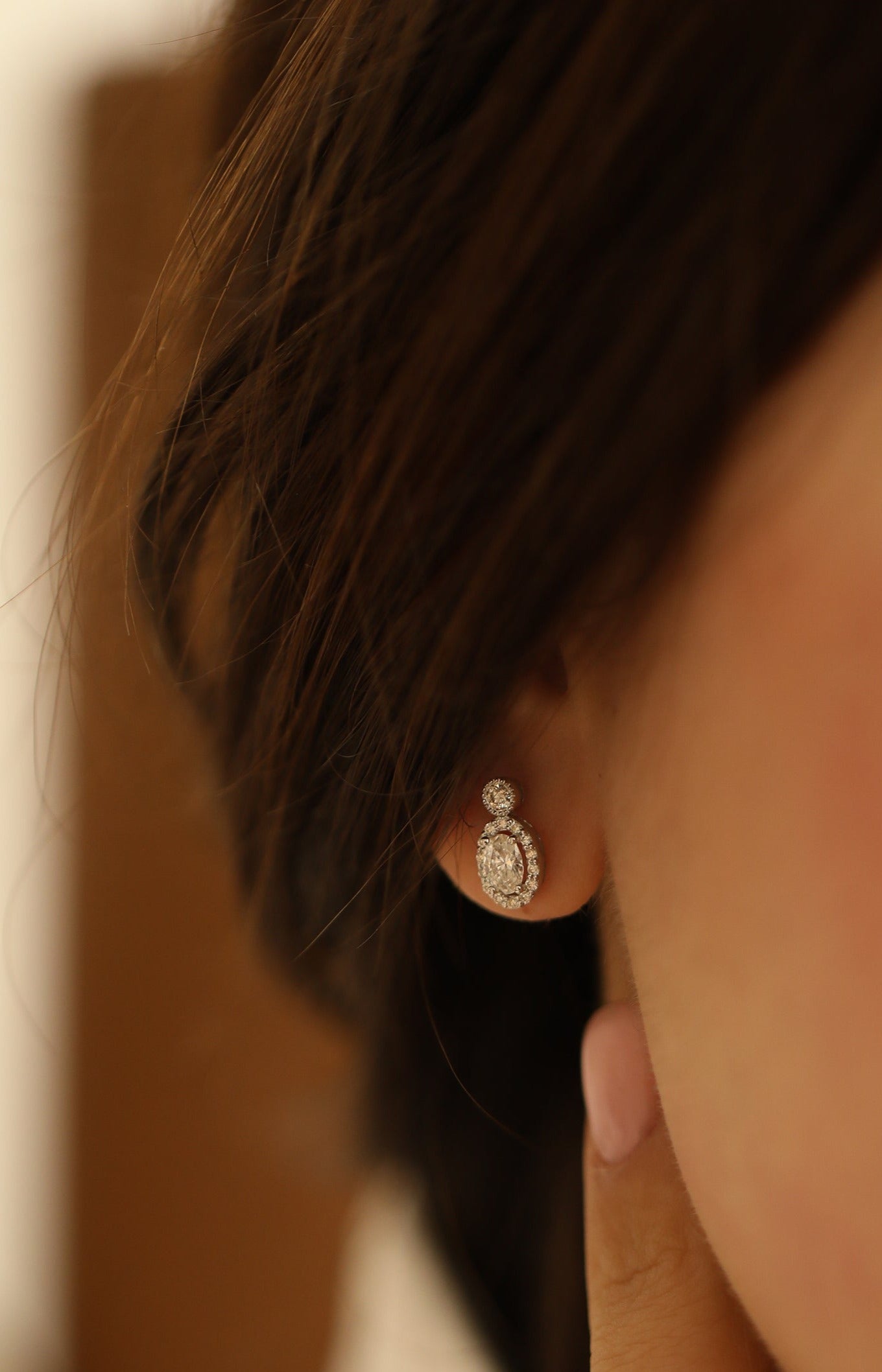 0.40 Karat Oval Kesim & 0.20 Karat Yuvarlak Kesim Pırlanta Küpe - RNF0679 | Pırlanta Küpe | Ronaff Pırlanta | Tektaş Yüzük, Pırlanta Yüzük, Kolye, Küpe