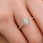 0.62 Karat Oval Kesim Halo Pırlanta Yüzük - RNF0647 | Tektaş Pırlanta | Ronaff Pırlanta | Tektaş Yüzük, Pırlanta Yüzük, Kolye, Küpe