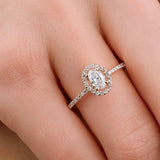 0.62 Karat Oval Kesim Halo Pırlanta Yüzük - RNF0647 | Tektaş Pırlanta | Ronaff Pırlanta | Tektaş Yüzük, Pırlanta Yüzük, Kolye, Küpe