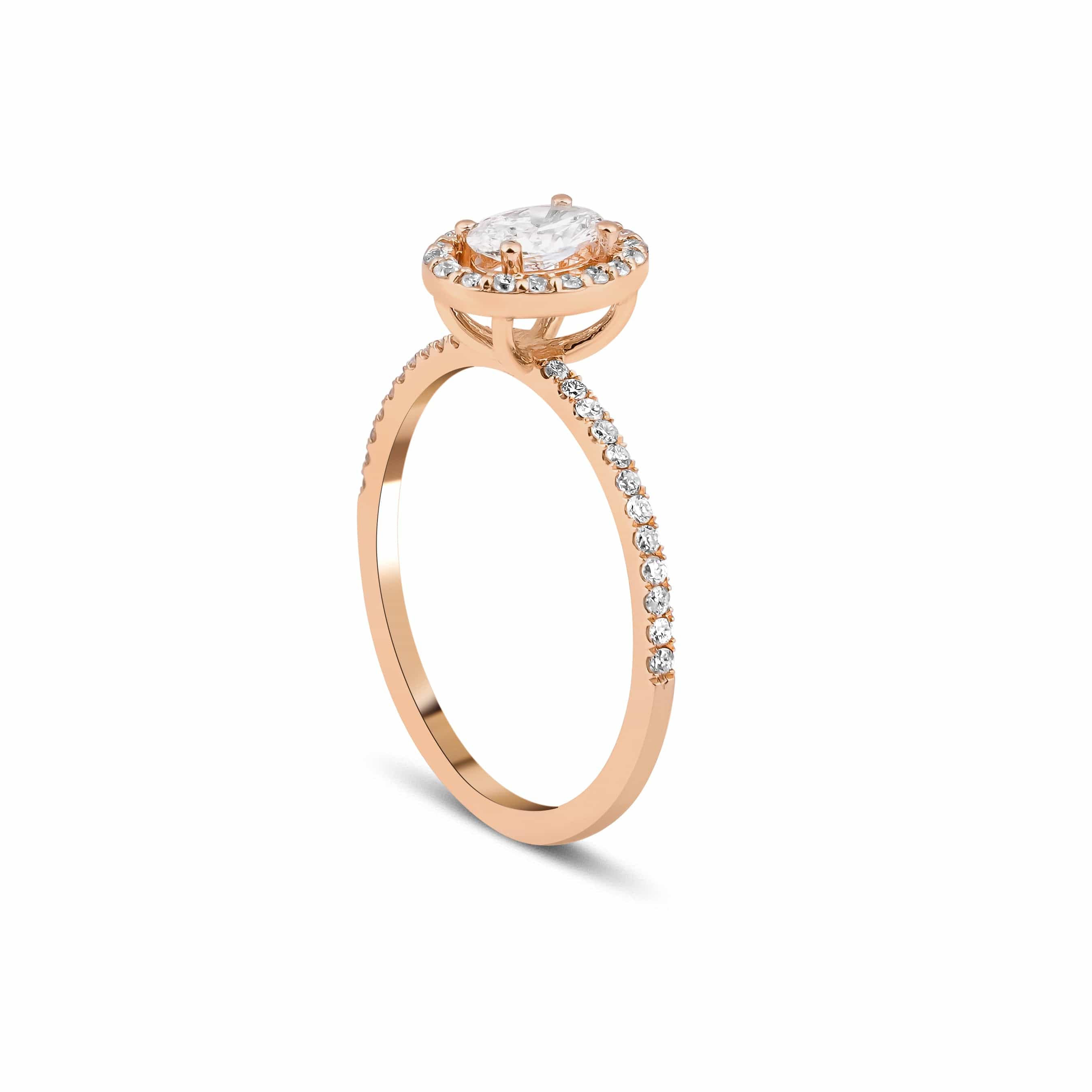 0.62 Karat Oval Kesim Halo Pırlanta Yüzük - RNF0647 | Tektaş Pırlanta | Ronaff Pırlanta | Tektaş Yüzük, Pırlanta Yüzük, Kolye, Küpe