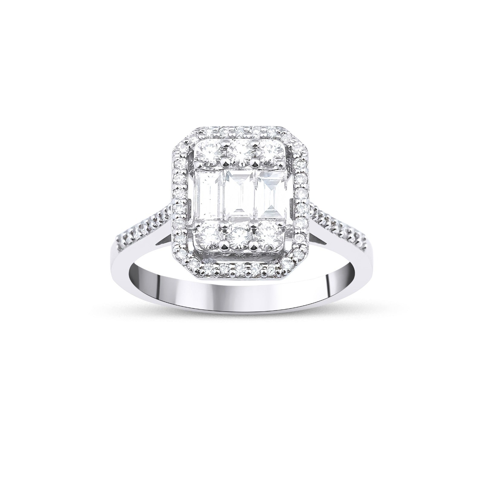 0.42 Karat Yuvarlak Kesim & 0.21 Karat Baget Kesim Pırlanta Tektaş Yüzük - RNF0750 | Pırlanta Yüzük | Ronaff Pırlanta | Tektaş Yüzük, Pırlanta Yüzük, Kolye, Küpe