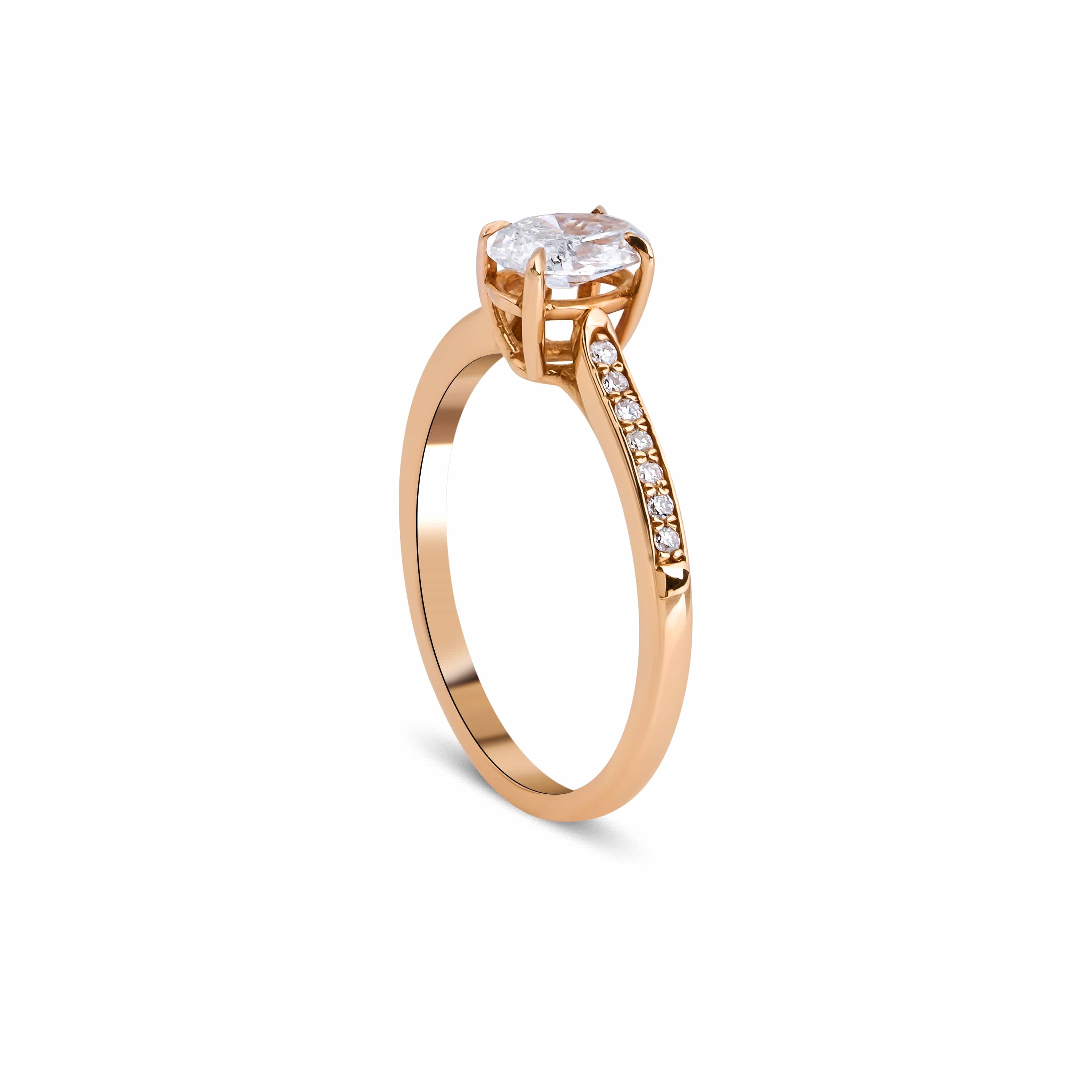 0.60 Karat Oval Kesim & 0.10 Karat Yuvarlak Kesim Tektaş Pırlanta Yüzük - RNF0564 | Tektaş Pırlanta | Ronaff Pırlanta | Tektaş Yüzük, Pırlanta Yüzük, Kolye, Küpe