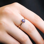 0.67 Karat Oval Tanzanit Yüzük - RNF0237 | Renkli Pırlantalı Yüzükler | Ronaff Pırlanta | Tektaş Yüzük, Pırlanta Yüzük, Kolye, Küpe