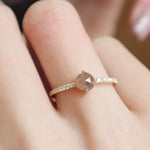 0.67 Karat Salt and Pepper Pırlantalı Tektaş Yüzük - RNF0537 | Tektaş Pırlanta | Ronaff Pırlanta | Tektaş Yüzük, Pırlanta Yüzük, Kolye, Küpe