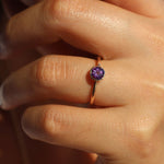 0.68 Karat Yuvarlak Ametist Yüzük - RNF0246 | Renkli Pırlantalı Yüzükler | Ronaff Pırlanta | Tektaş Yüzük, Pırlanta Yüzük, Kolye, Küpe