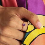 0.68 Karat Yuvarlak Ametist Yüzük - RNF0246 | Renkli Pırlantalı Yüzükler | Ronaff Pırlanta | Tektaş Yüzük, Pırlanta Yüzük, Kolye, Küpe