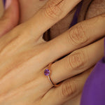 0.68 Karat Yuvarlak Ametist Yüzük - RNF0246 | Renkli Pırlantalı Yüzükler | Ronaff Pırlanta | Tektaş Yüzük, Pırlanta Yüzük, Kolye, Küpe