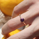 0.68 Karat Yuvarlak Ametist Yüzük - RNF0246 | Renkli Pırlantalı Yüzükler | Ronaff Pırlanta | Tektaş Yüzük, Pırlanta Yüzük, Kolye, Küpe