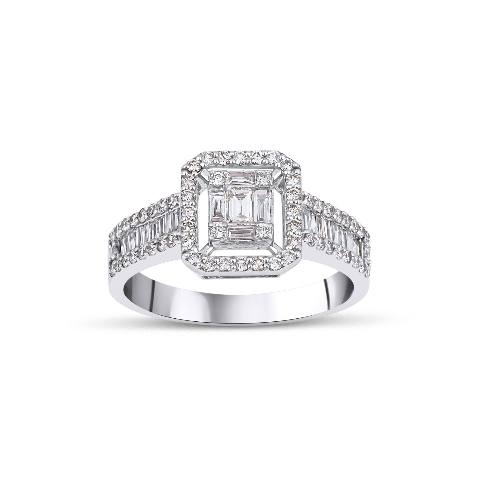 0.69 Karat Baget Kesim & 0.50 Karat Yuvarlak Kesim Pırlanta Baget Yüzük - RNF0745 | Pırlanta Yüzük | Ronaff Pırlanta | Tektaş Yüzük, Pırlanta Yüzük, Kolye, Küpe