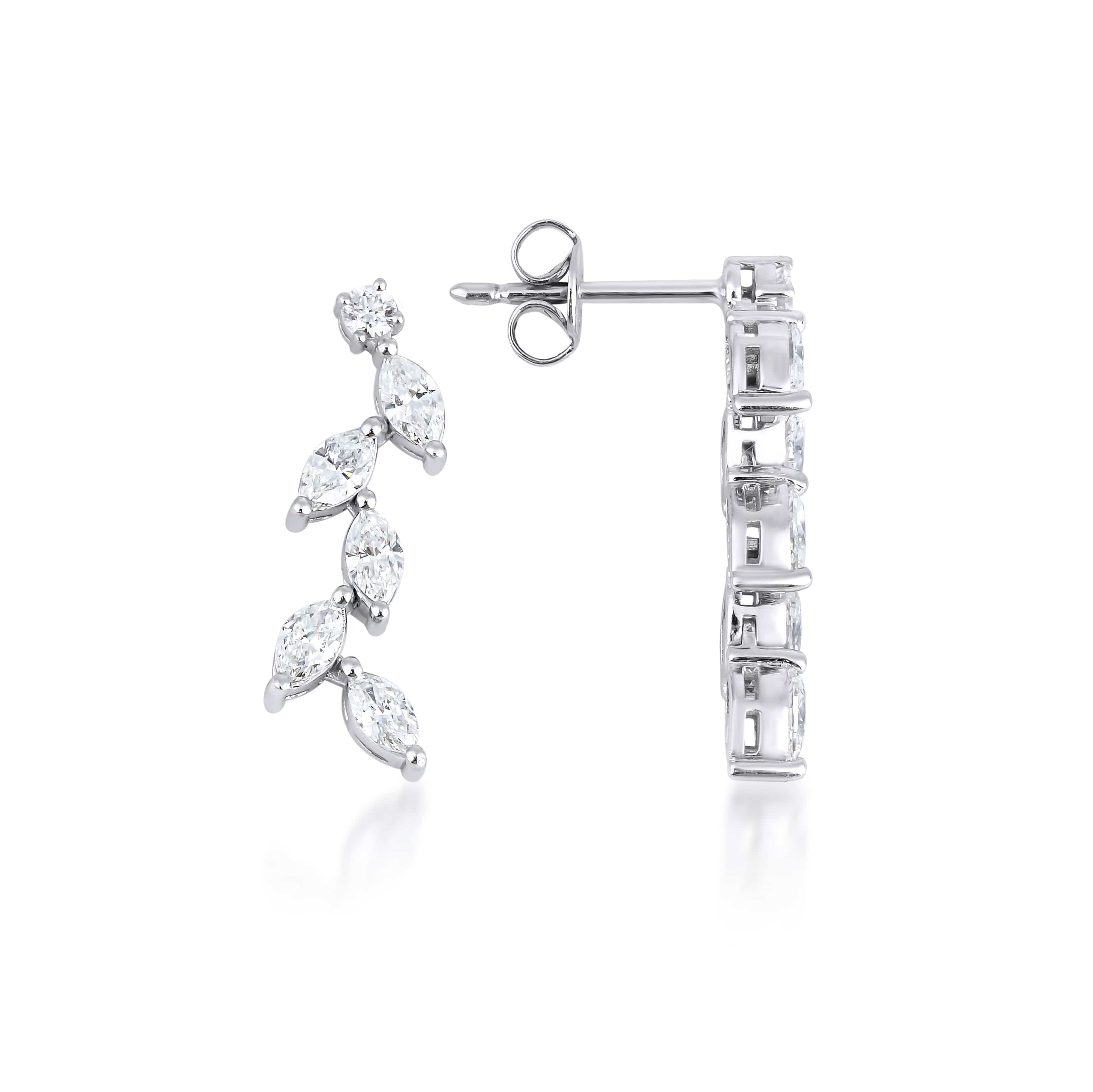 0.70 Karat Markiz Kesim Pırlantalı Küpe - RNF0352 | Pırlanta Küpe | Ronaff Pırlanta | Tektaş Yüzük, Pırlanta Yüzük, Kolye, Küpe