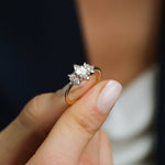 0.70 Karat Markiz Kesim Topaz & 0.38 Karat Yuvarlak Vintage Tasarım Tektaş Pırlanta Yüzük - RNF0771 | Pırlanta Yüzük | Ronaff Pırlanta | Tektaş Yüzük, Pırlanta Yüzük, Kolye, Küpe