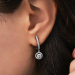 0.80 Karat Yuvarlak Kesim Halo Model Pırlanta Tektaş Sallantılı Küpe - RNF0113 | Pırlanta Küpe | Ronaff Pırlanta | Tektaş Yüzük, Pırlanta Yüzük, Kolye, Küpe