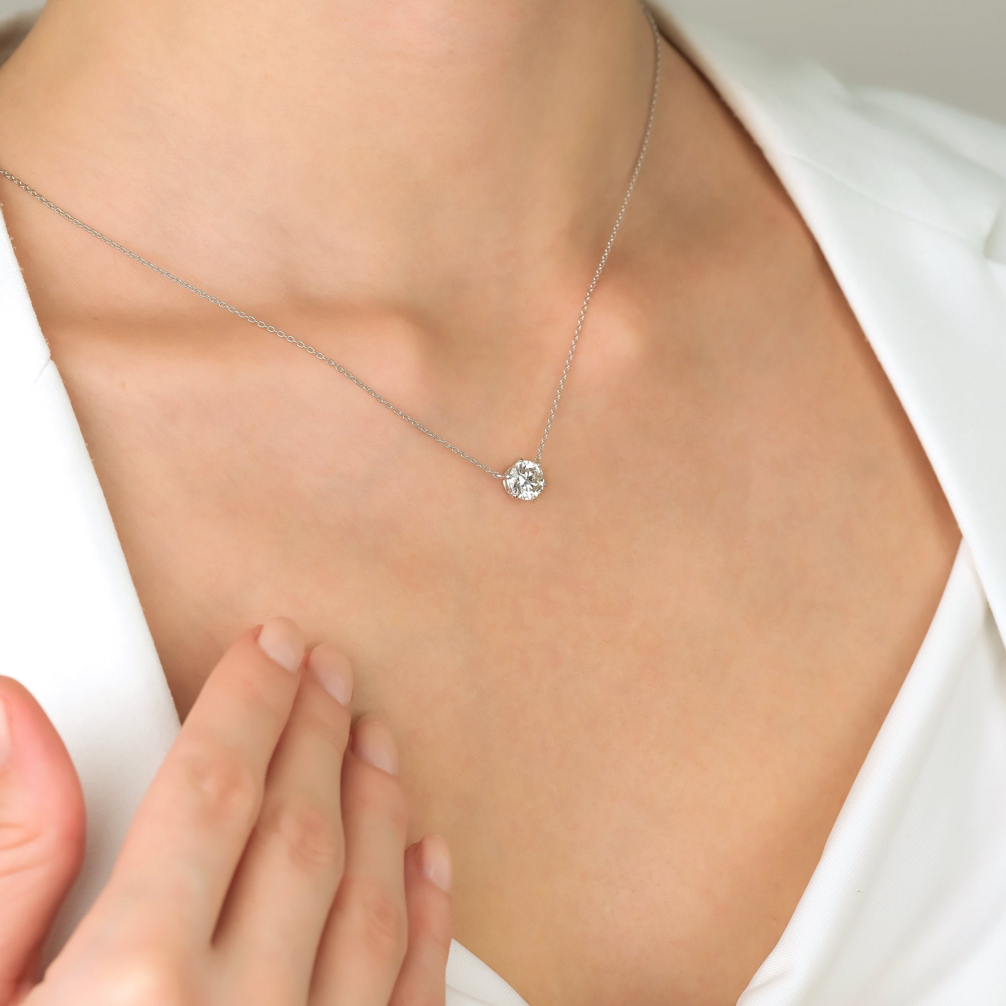 0.70 karat GIA/HRD Sertifikalı Tektaş Pırlanta Kolye - RNF0813 | Pırlanta Kolye | Ronaff Pırlanta | Tektaş Yüzük, Pırlanta Yüzük, Kolye, Küpe