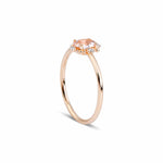 Oval Morganit Pırlanta Yüzük - RNF0397 | Renkli Taşlı Yüzükler | Ronaff Pırlanta | Tektaş Yüzük, Pırlanta Yüzük, Kolye, Küpe