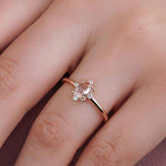 Oval Morganit Pırlanta Yüzük - RNF0397 | Renkli Taşlı Yüzükler | Ronaff Pırlanta | Tektaş Yüzük, Pırlanta Yüzük, Kolye, Küpe