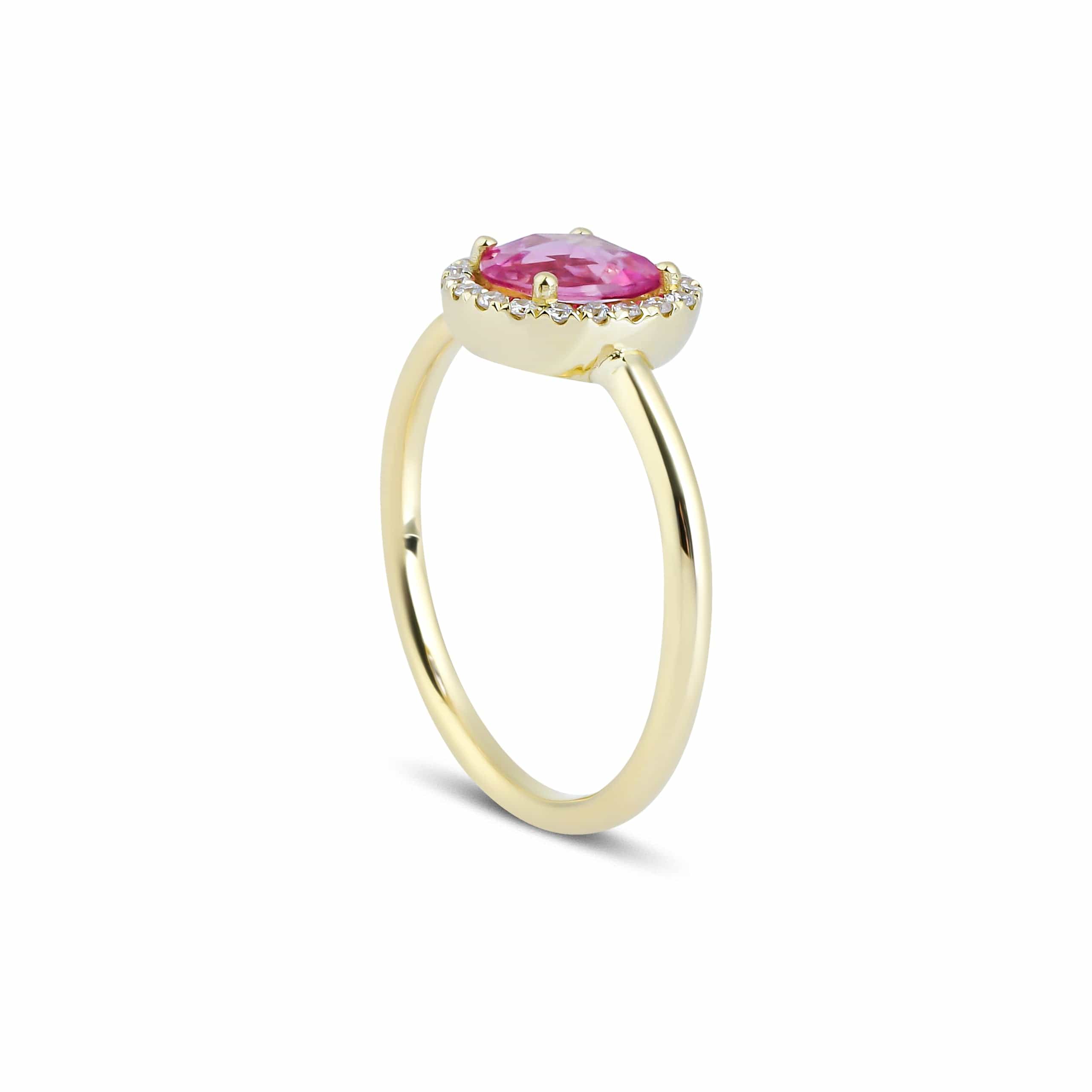 0.74 Karat Pembe Safir Pırlantalı Tasarım Yüzük - RNF0434 | Renkli Taşlı Yüzükler | Ronaff Pırlanta | Tektaş Yüzük, Pırlanta Yüzük, Kolye, Küpe