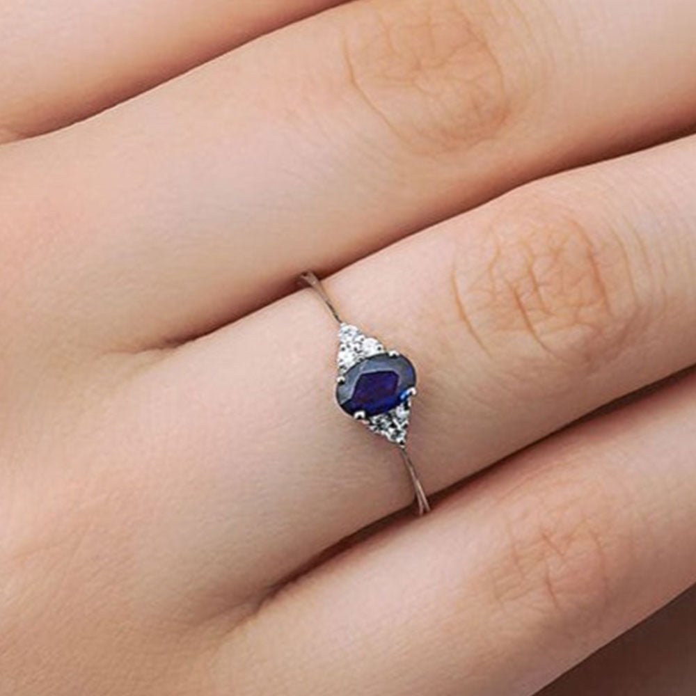 0.75 Karat Oval Safir Pırlantalı Yüzük - RNF0305 | Renkli Taşlı Yüzükler | Ronaff Pırlanta | Tektaş Yüzük, Pırlanta Yüzük, Kolye, Küpe