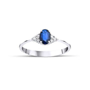 0.75 Karat Oval Safir Pırlantalı Yüzük - RNF0305 | Renkli Taşlı Yüzükler | Ronaff Pırlanta | Tektaş Yüzük, Pırlanta Yüzük, Kolye, Küpe