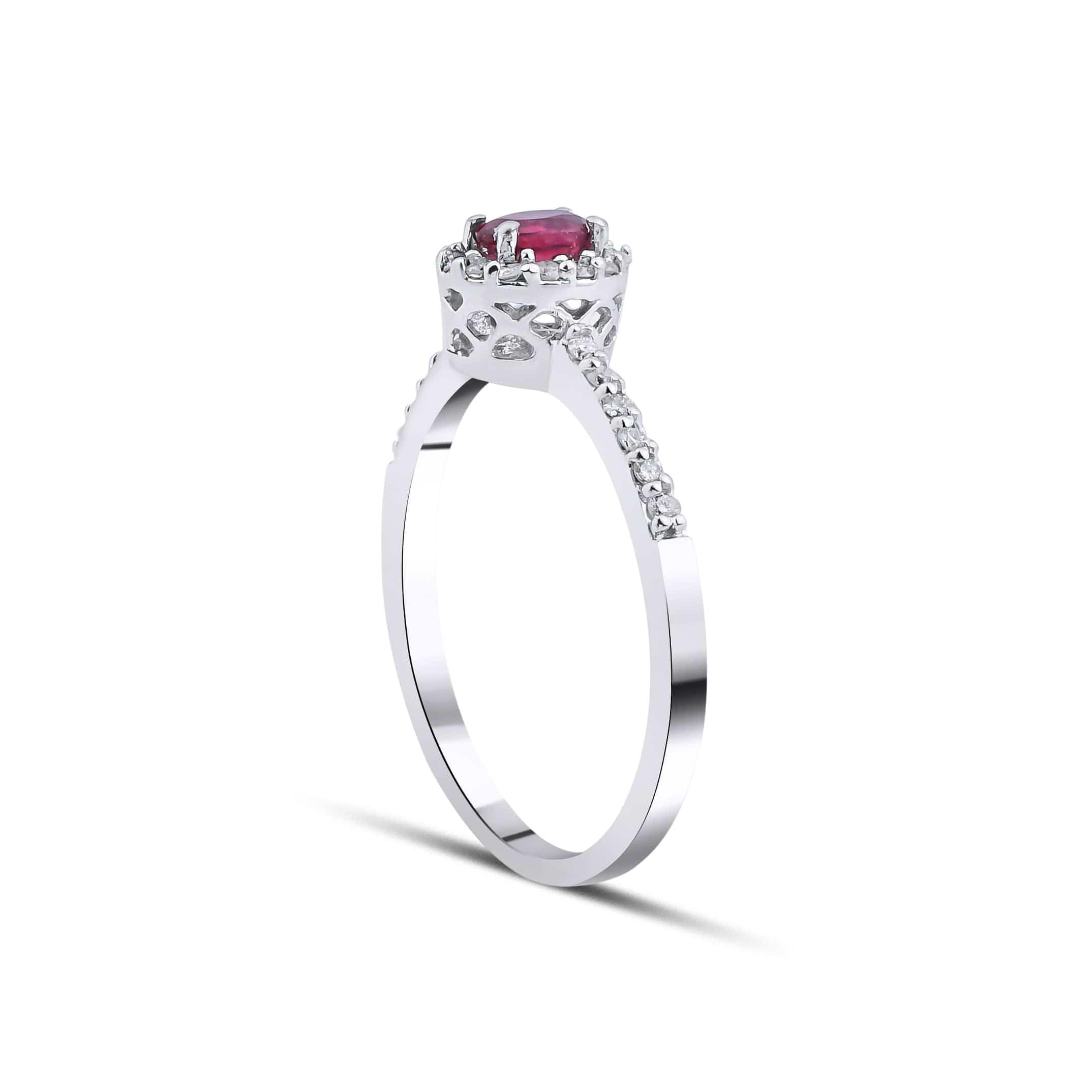 0.79 Karat Yakut Pırlantalı Anuturaj Yüzük - RNF0114 | Tektaş Pırlanta | Ronaff Pırlanta | Tektaş Yüzük, Pırlanta Yüzük, Kolye, Küpe