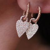 0.82 Karat Pırlantalı Özel Tasarım Kalp Küpe - RNF0510 | Pırlanta Küpe | Ronaff Pırlanta | Tektaş Yüzük, Pırlanta Yüzük, Kolye, Küpe