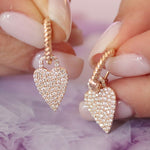 0.82 Karat Pırlantalı Özel Tasarım Kalp Küpe - RNF0510 | Pırlanta Küpe | Ronaff Pırlanta | Tektaş Yüzük, Pırlanta Yüzük, Kolye, Küpe