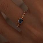 0.86 Karat Oval Kesim Safir Pırlantalı Yüzük - RNF0497 | Renkli Taşlı Yüzükler | Ronaff Pırlanta | Tektaş Yüzük, Pırlanta Yüzük, Kolye, Küpe