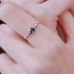 0.86 Karat Oval Kesim Safir Pırlantalı Yüzük - RNF0497 | Renkli Taşlı Yüzükler | Ronaff Pırlanta | Tektaş Yüzük, Pırlanta Yüzük, Kolye, Küpe