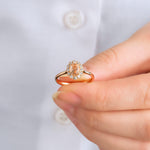 0.88 Karat Oval Morganit & 0.12 Karat Çevre Pırlantalı Yüzük - RNF0121 | Renkli Taşlı Yüzükler | Ronaff Pırlanta | Tektaş Yüzük, Pırlanta Yüzük, Kolye, Küpe