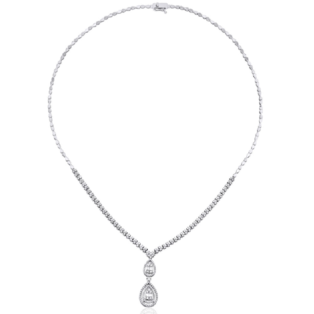 1.65 Karat Baget Pırlantalı Özel Tasarım Gerdanlık - RNF0724 | Gerdanlık | Ronaff Pırlanta | Tektaş Yüzük, Pırlanta Yüzük, Kolye, Küpe