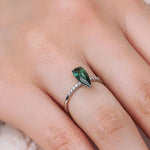 1.72 Karat Damla Kesim Turmalin Pırlantalı Yüzük - RNF0351 | Renkli Taşlı Yüzükler | Ronaff Pırlanta | Tektaş Yüzük, Pırlanta Yüzük, Kolye, Küpe