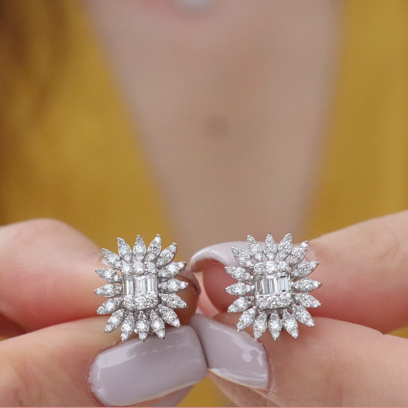 1.00 Karat Baget Kesim Markizli Pırlantalı Küpe - RNF0130 | Pırlanta Küpe | Ronaff Pırlanta | Tektaş Yüzük, Pırlanta Yüzük, Kolye, Küpe