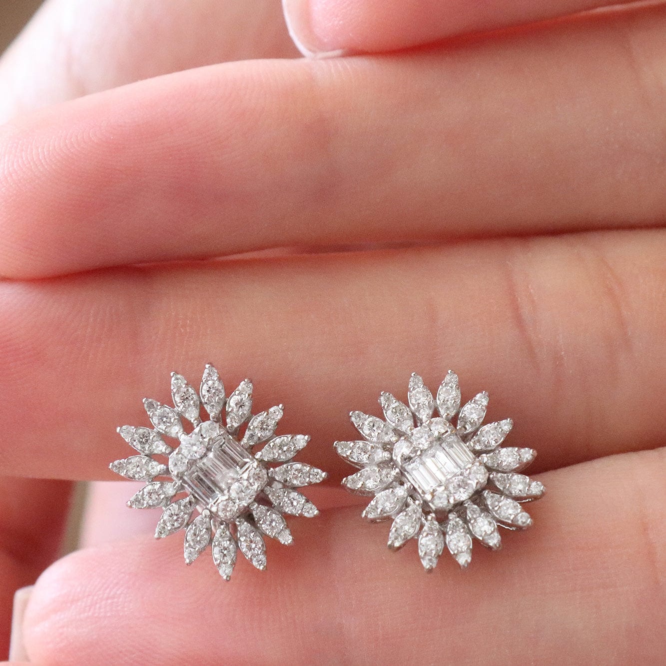 1.00 Karat Baget Kesim Markizli Pırlantalı Küpe - RNF0130 | Pırlanta Küpe | Ronaff Pırlanta | Tektaş Yüzük, Pırlanta Yüzük, Kolye, Küpe