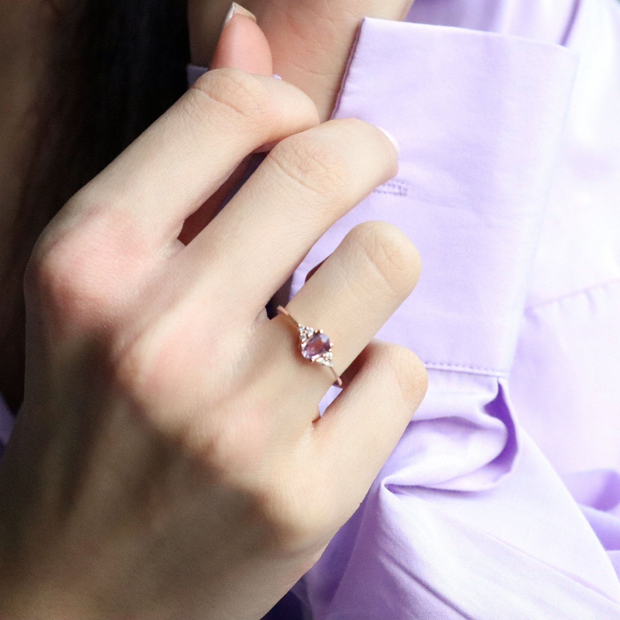 1.00 Karat Oval Pembe Safir Pırlanta Yüzük - RNF0444 | Renkli Taşlı Yüzükler | Ronaff Pırlanta | Tektaş Yüzük, Pırlanta Yüzük, Kolye, Küpe