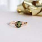 1.00 Karat Oval Yeşil Safir Vintage Pırlantalı Yüzük - RNF0242 | Renkli Pırlantalı Yüzükler | Ronaff Pırlanta | Tektaş Yüzük, Pırlanta Yüzük, Kolye, Küpe