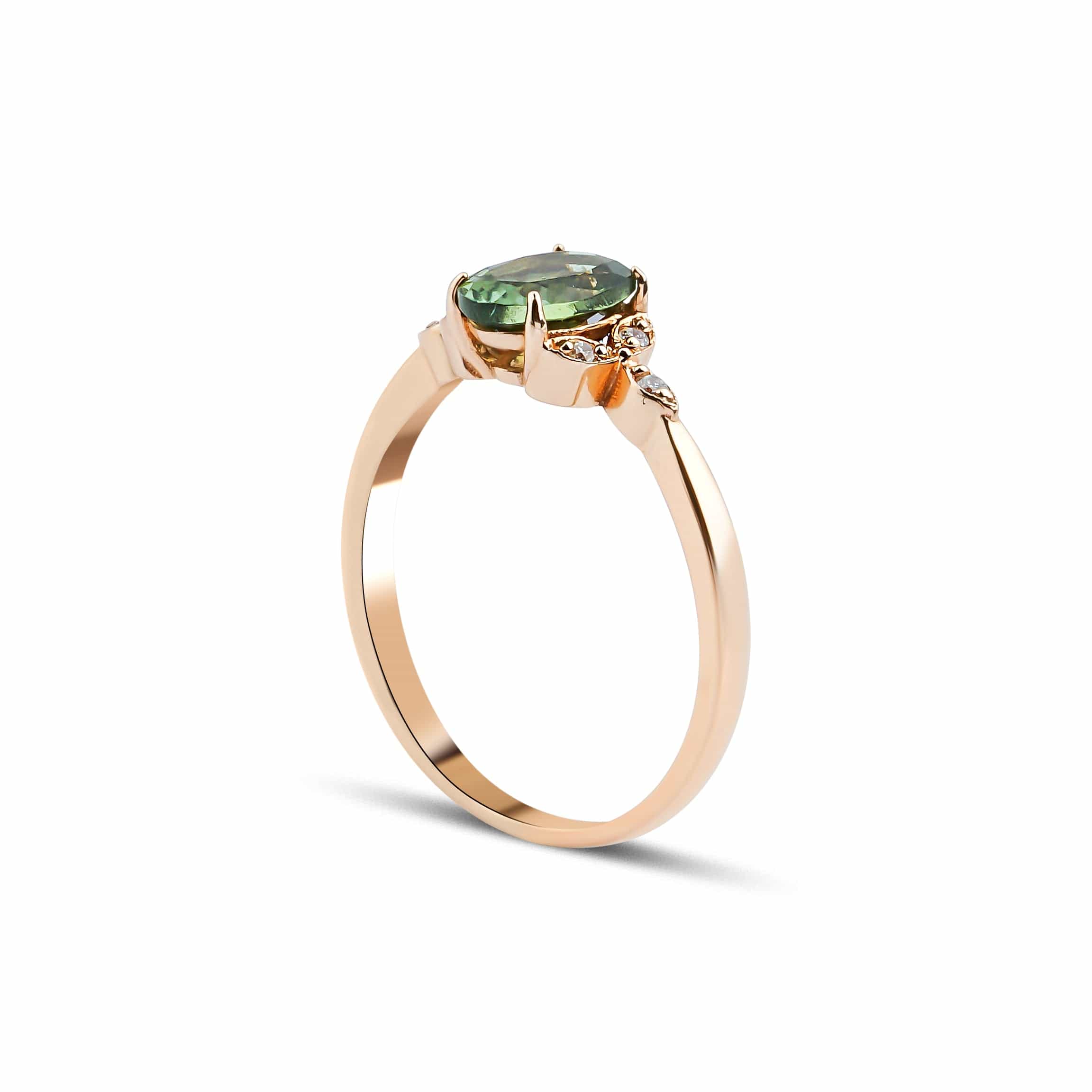 1.00 Karat Oval Yeşil Safir Vintage Pırlantalı Yüzük - RNF0242 | Renkli Pırlantalı Yüzükler | Ronaff Pırlanta | Tektaş Yüzük, Pırlanta Yüzük, Kolye, Küpe