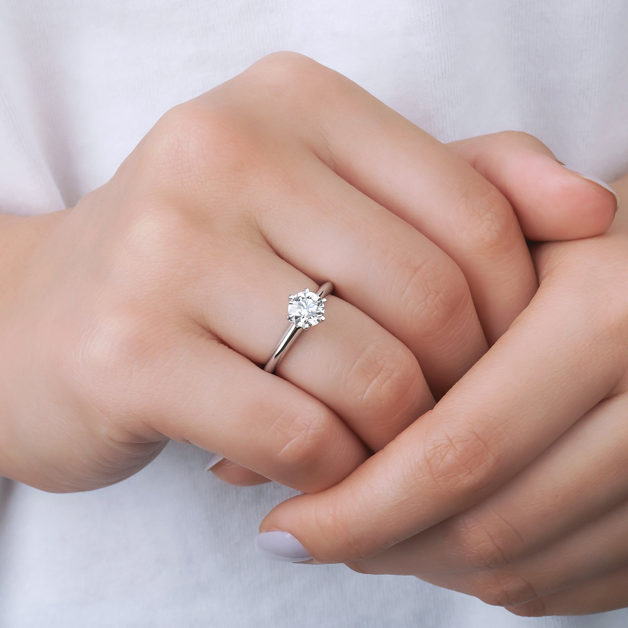 0.50 Karat Yuvarlak Kesim HRD Sertifikalı Tektaş Pırlanta Yüzük - RNF0091 | Tektaş Yüzükler | Ronaff Pırlanta | Tektaş Yüzük, Pırlanta Yüzük, Kolye, Küpe