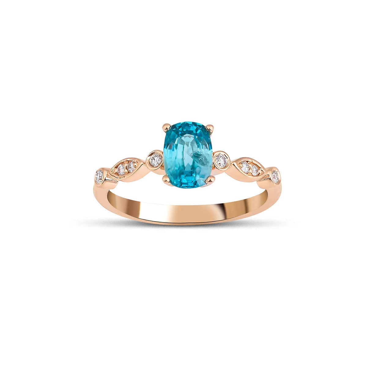 1.02 Karat Oval Kesim Blue Topaz Pırlanta Tasarım Yüzük - RNF0619 | Renkli Pırlantalı Yüzükler | Ronaff Pırlanta | Tektaş Yüzük, Pırlanta Yüzük, Kolye, Küpe