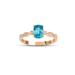 1.02 Karat Oval Kesim Blue Topaz Pırlanta Tasarım Yüzük - RNF0619 | Renkli Pırlantalı Yüzükler | Ronaff Pırlanta | Tektaş Yüzük, Pırlanta Yüzük, Kolye, Küpe