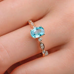 1.02 Karat Oval Kesim Blue Topaz Pırlanta Tasarım Yüzük - RNF0619 | Renkli Pırlantalı Yüzükler | Ronaff Pırlanta | Tektaş Yüzük, Pırlanta Yüzük, Kolye, Küpe