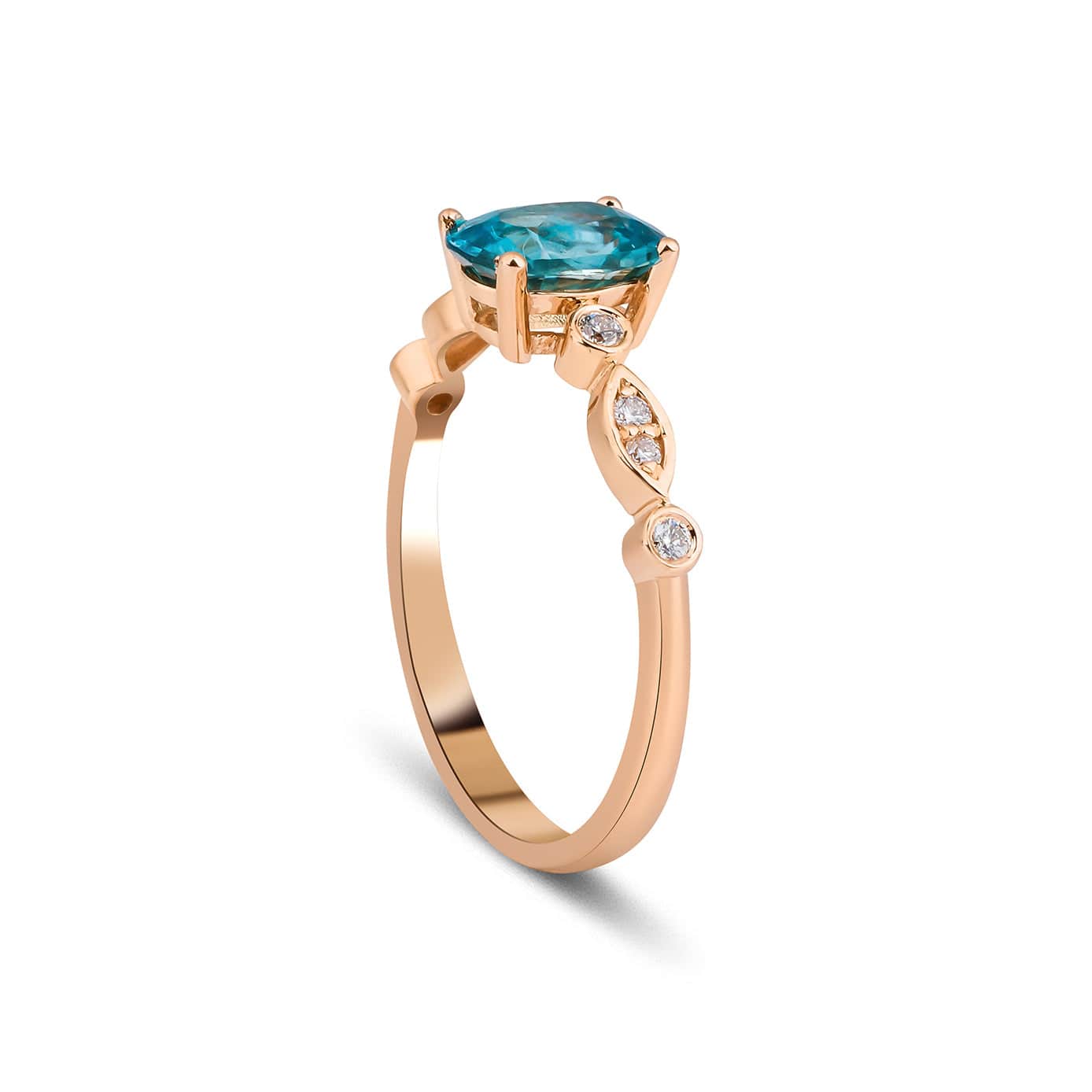 1.02 Karat Oval Kesim Blue Topaz Pırlanta Tasarım Yüzük - RNF0619 | Renkli Pırlantalı Yüzükler | Ronaff Pırlanta | Tektaş Yüzük, Pırlanta Yüzük, Kolye, Küpe