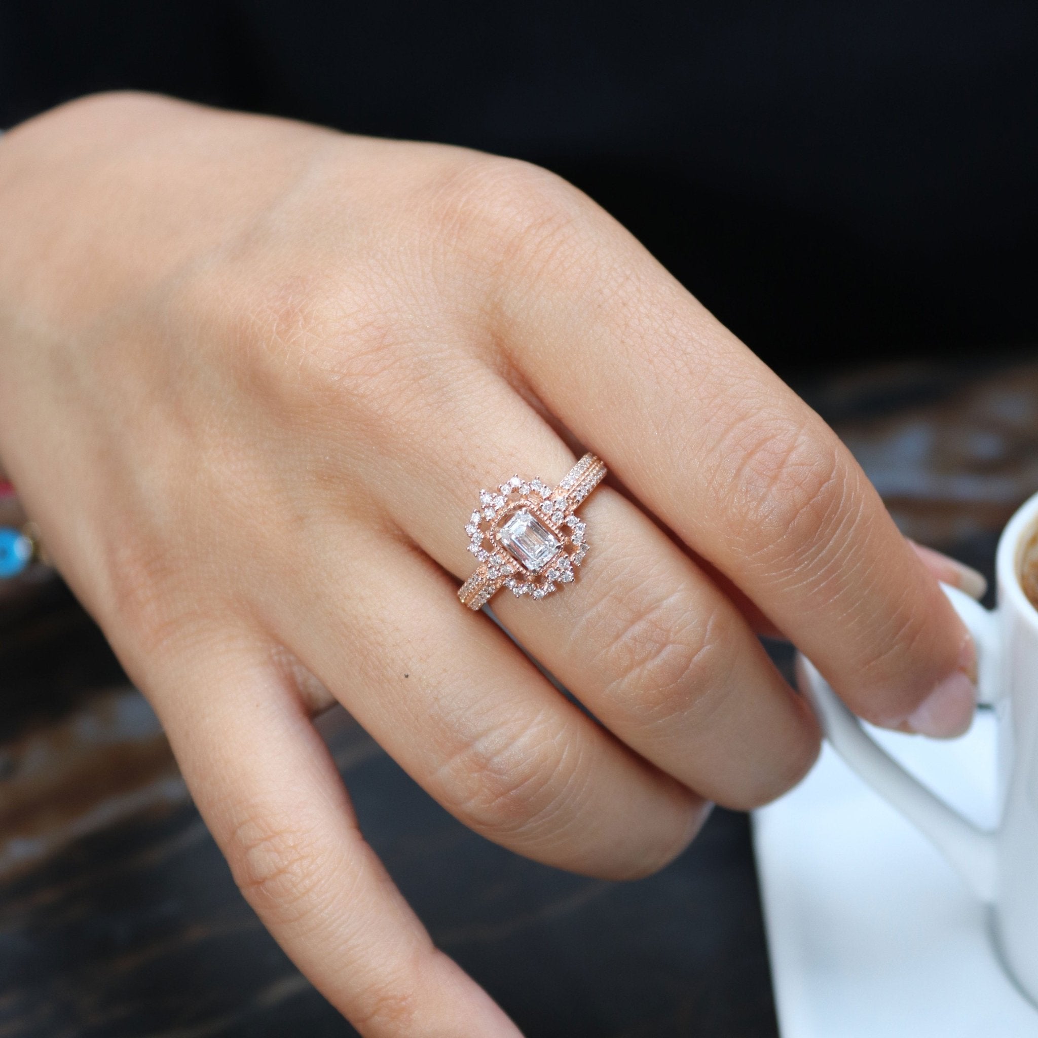 1.14 Karat Queen GIA/HRD Sertifikalı Emrald Pırlanta Yüzük - RNF0332 | Tektaş Pırlanta | Ronaff Pırlanta | Tektaş Yüzük, Pırlanta Yüzük, Kolye, Küpe