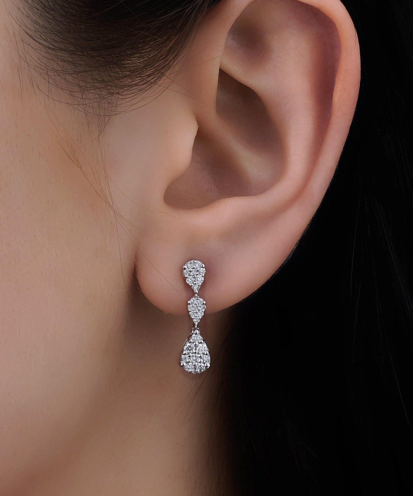 1.08 Karat Su Damlası Pırlantalı Küpe - RNF0593 | Pırlanta Küpe | Ronaff Pırlanta | Tektaş Yüzük, Pırlanta Yüzük, Kolye, Küpe