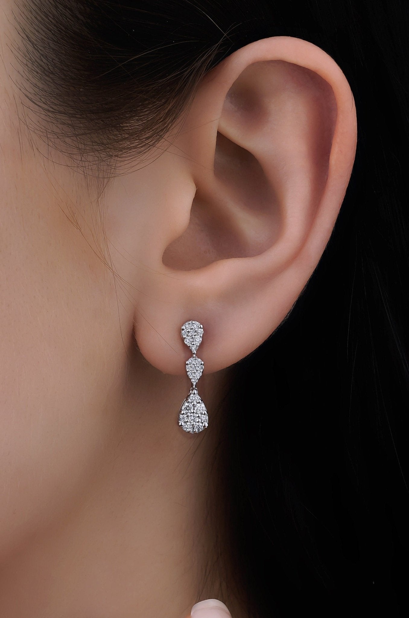 1.08 Karat Su Damlası Pırlantalı Küpe - RNF0593 | Pırlanta Küpe | Ronaff Pırlanta | Tektaş Yüzük, Pırlanta Yüzük, Kolye, Küpe