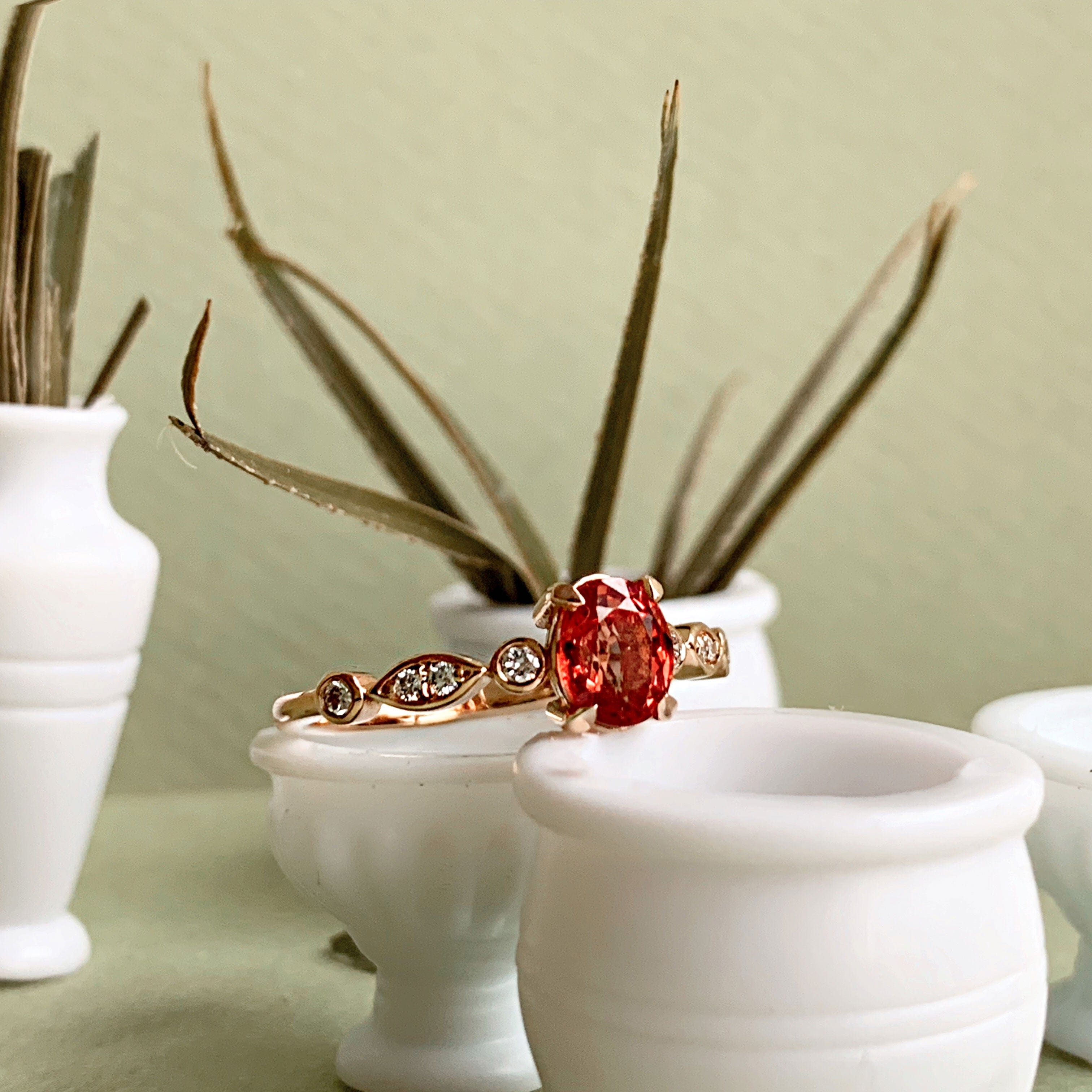 1.12 Karat Orange Safir Pırlantalı Yüzük - RNF0238 | Renkli Pırlantalı Yüzükler | Ronaff Pırlanta | Tektaş Yüzük, Pırlanta Yüzük, Kolye, Küpe