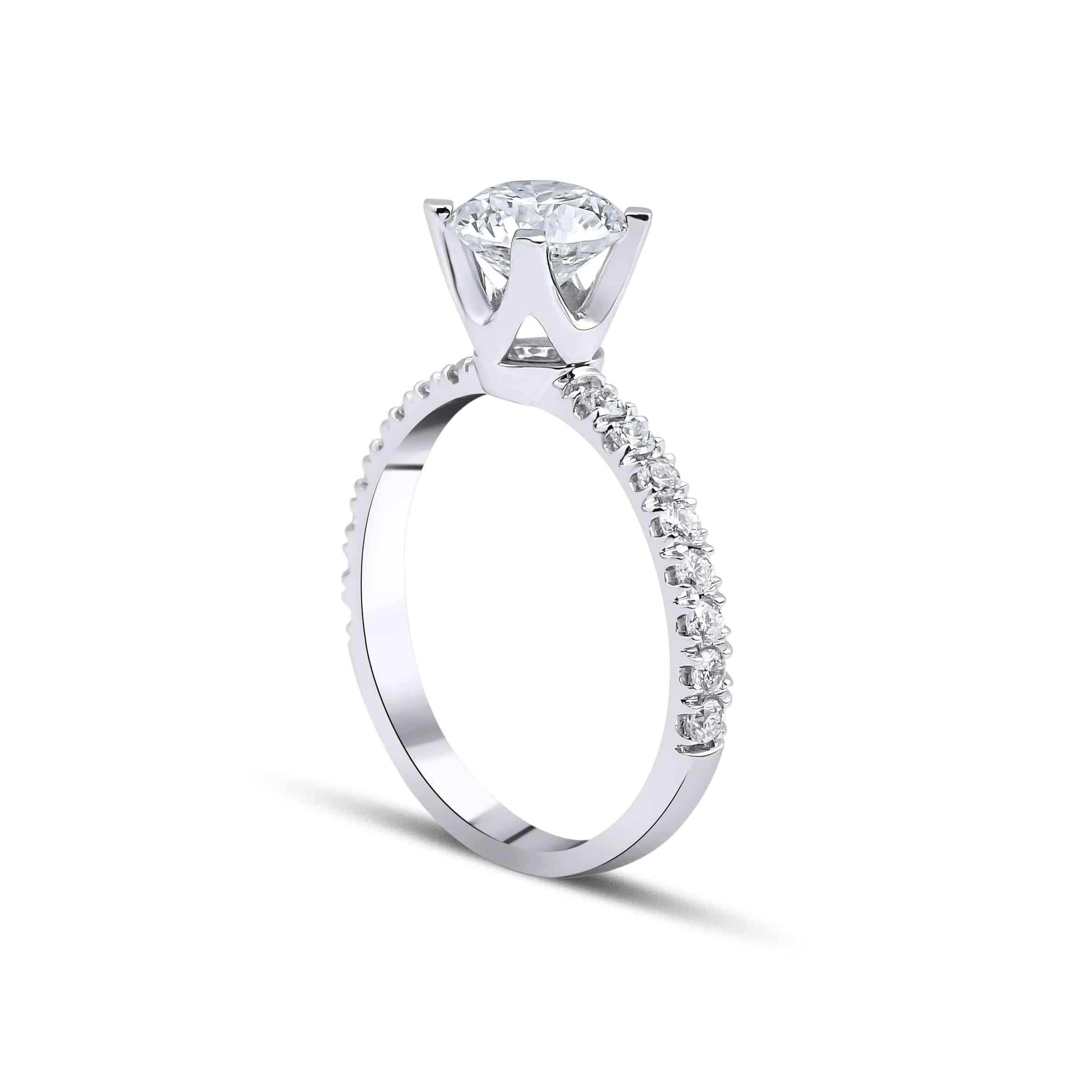 0.80 Karat & 0.35 Karat Yuvarlak Kesim HRD Sertifikalı Pırlanta Tektaş Yüzük - RNF0129 | Tektaş Pırlanta | Ronaff Pırlanta | Tektaş Yüzük, Pırlanta Yüzük, Kolye, Küpe