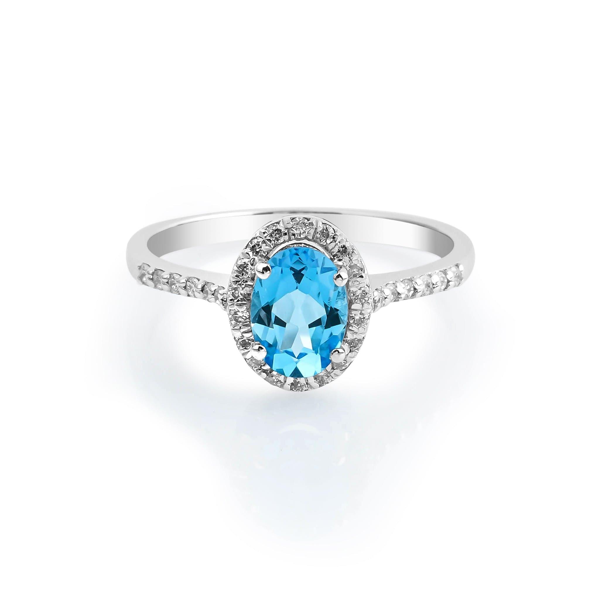 1.20 Karat Mavi Topaz & 0.30 Karat Pırlantalı Anturaj Yüzük - RNF0134 | Renkli Taşlı Yüzükler | Ronaff Pırlanta | Tektaş Yüzük, Pırlanta Yüzük, Kolye, Küpe