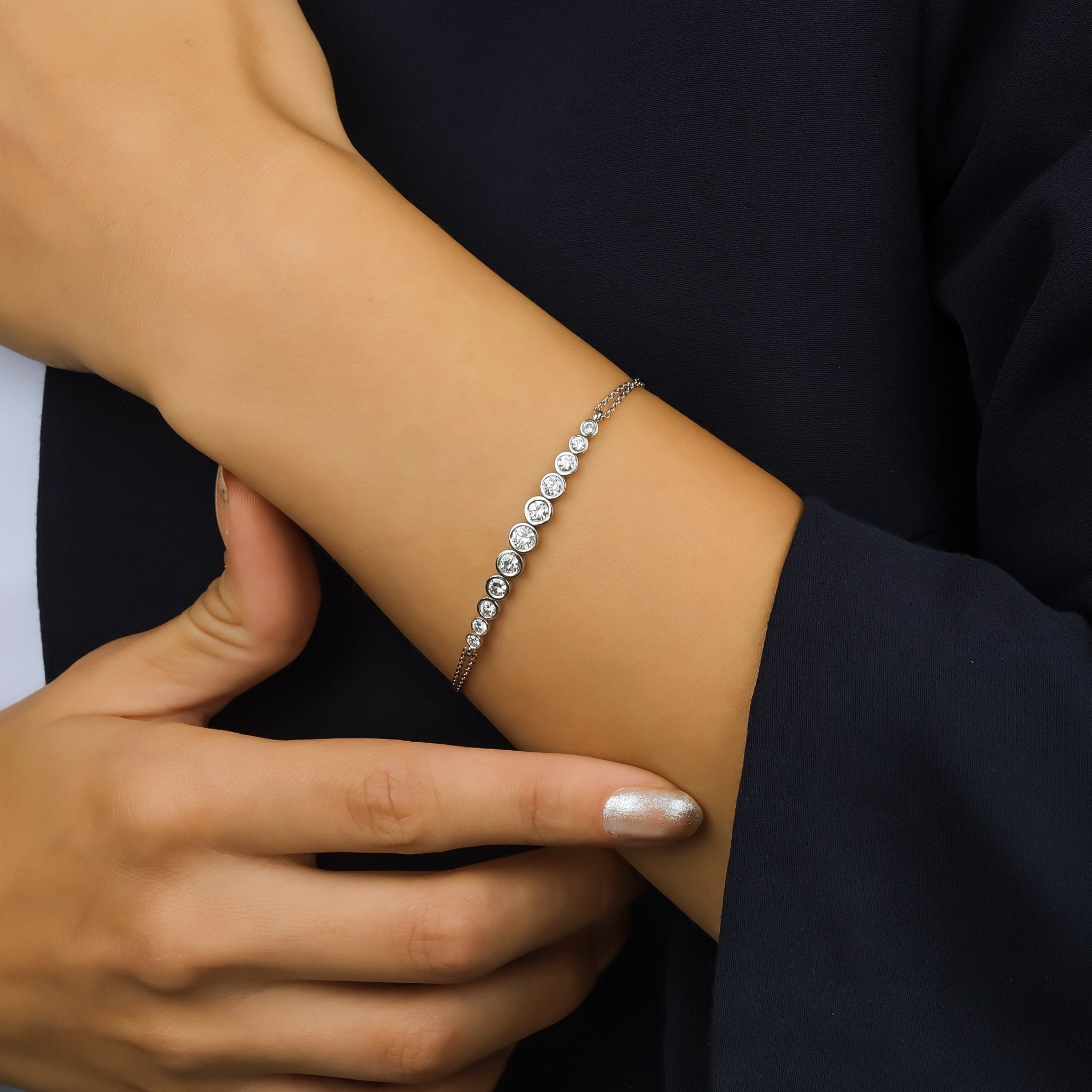 1.20 Karat Özel Tasarım Pırlantalı Bileklik - RNF0728 | Pırlanta Bileklik | Ronaff Pırlanta | Tektaş Yüzük, Pırlanta Yüzük, Kolye, Küpe